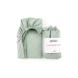 Poofi Prześcieradło do łóżeczka organic 70x140 Szałwia