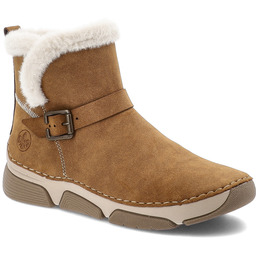 Rieker Brązowe Śniegowce Ocieplane Obuwie Damskie