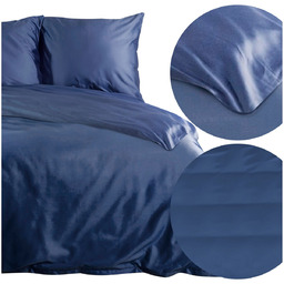 Pościel 180 x 200 3cz Satynowa Nova3 Granatowy