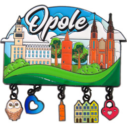 Metalowy magnes z zawieszkami Opole