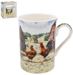 KUBEK PORCELANOWY Kogut i kura