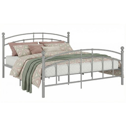 Edinos Szare metalowe łóżko w stylu vintage 200x200