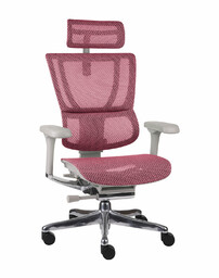Fotel biurowy Ioo 2 GS Pink, szaro-różowy ergonomiczny