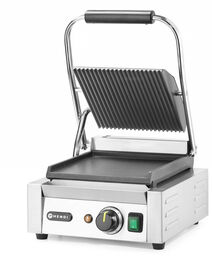 GRILL ELEKTRYCZNY KONTAKTOWY PŁYTA RYFLOWANA GÓRA GŁADKI DÓŁ