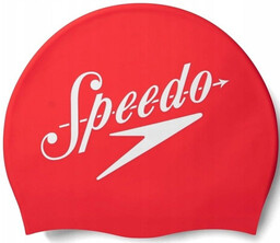 Czepek pływacki slogan print cap czerwony