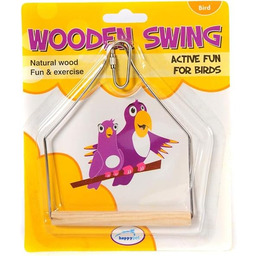 happypet Drewniana huśtawka dla ptaków, 16 cm, 200