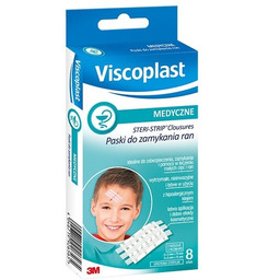 Viscoplast Steri-Strip Paski do zamykania ran, 8 sztuk