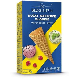 Bezgluten Rożki waflowe do lodów słodkie bezglutenowe 85