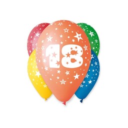 Balony premium 18 urodziny 30cm 5szt GS110/18