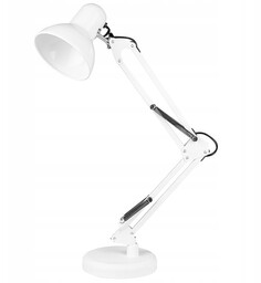 Lampa biurkowa kreślarska Lena E27 biała