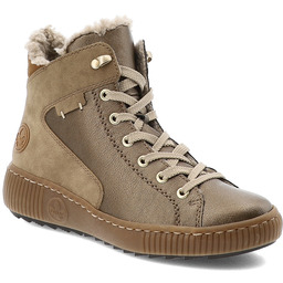 Rieker Brązowe Trzewiki Ocieplane Buty Damskie