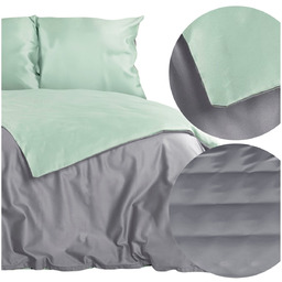 Pościel 220 x 200 3cz Satynowa Nova3 Srebrny