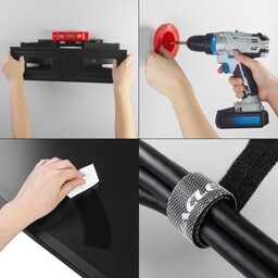 MACLEAN UCHWYT DO TV, MAX VESA 600X400, 32-85",