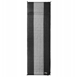 Mata Samopompująca z Poduszką, 195 cm szaro-czarna NC4340