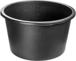 Kastra budowlana okrągła 40L, czarna