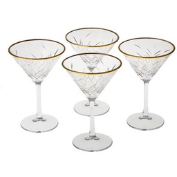PASABAHCE Komplet kieliszków do Martini Timeless Gold 230ml