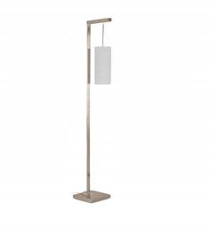Lampa Podłogowa Led Z Prostokątnym Kloszem Do Salonu