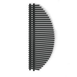 Grzejnik 50x125 cm do łazienki ozdobny, antracyt/czarny mat