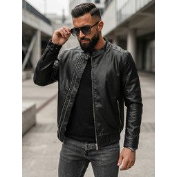 Kurtka męska skórzana czarna Denley Enzo