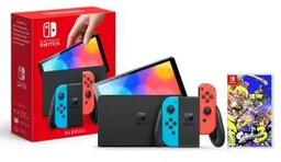 Nintendo Switch OLED Czerwono-niebieski + Splatoon 3 Konsola