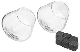 Zestaw degustacyjny Swingy szklanki do whisky z kamieniami