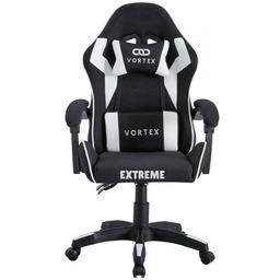Fotel Gamingowy z tkaniny EXTREME Vortex White, krzesło