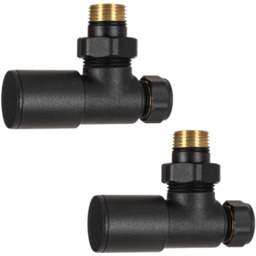 Zestaw zaworów kątowych do grzejnika antracyt/czarny / wyjście