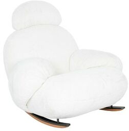 Fotel Bujany Plush Fur Biały