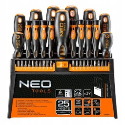 Śrubokręty Wkrętaki Neo Tools Zestaw 37 Elementów Magnetyczna