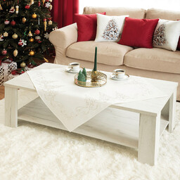 Markizeta Obrus serweta świąteczna 85x85 001 biała Blask