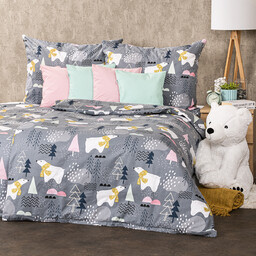 4Home Pościel flanelowa Nordic Bear, 140 x 200