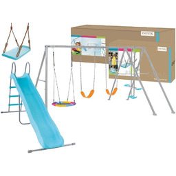 Czterofunkcyjna huśtawka ogrodowa 442 235 200 + zjeżdżalnia