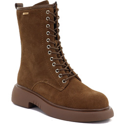 Skórzane botki damskie workery zamszowe camel Big Star