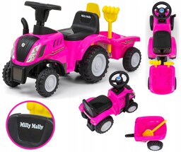 Jeździk dla dzieci traktor z przyczepką New Holland
