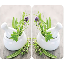 WENKO Szklane płyty ochronne HERB GARDEN na kuchenkę