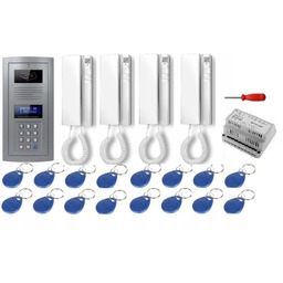 Domofon Optima 4 rodzinny szyfrator OP-255R Rfid