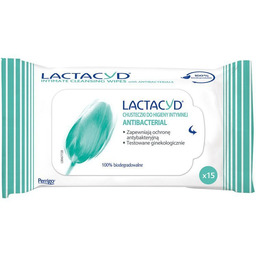 Lactacyd Antibacterial chusteczki do higieny intymnej, 15 sztuk