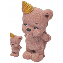 Figurka czekoladowa na tort miś brązowy ozdoby