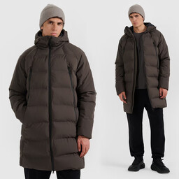 Kurtka Męska 4F Płaszcz Puchowy z Membraną Długi