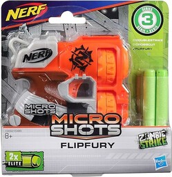 Nerf MicroShots Zombie Strike Flipfury, klasyczny brokat