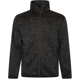 Duża Kurtka Polarowa ze Stójką Czarna KAM