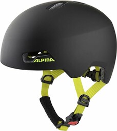 ALPINA Unisex - Dzieci, HACKNEY Kask rowerowy, black-neon
