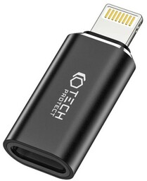 Tech-Protect UltraBoost adapter, przejściówka Lightning na USB-C, czarna