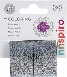 Taśma washi taśma barwiąca COLORING Gwiazdy 50mmx5m.