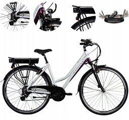 Rower Elektryczny Damski Trekkingowy 28 250W Shimano Altus