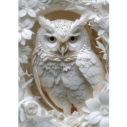Puzzle 3D z motywem sowy, wycinane z papieru,