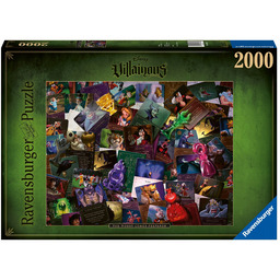 Ravensburger, Puzzle Disney Villainous 2000 Disney czarne charaktery