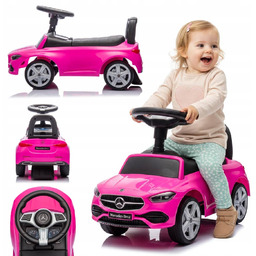 Jeździk dla dziewczynki Chodzik Pchacz Mercedes C-Class oparcie