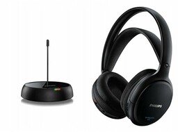 Słuchawki bezprzewodowe Philips SHC5200/10 Hi-FI nauszne radiowe czarne