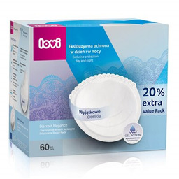 Lovi Wkładki laktacyjne jednorazowe Discreet Elegance 19/607 białe,